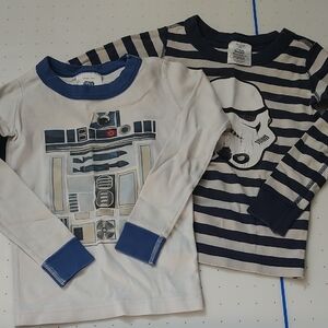 Hanna Andersson Pajama Long Sleeve Shirts•Fair/Play Condition •Star Wars